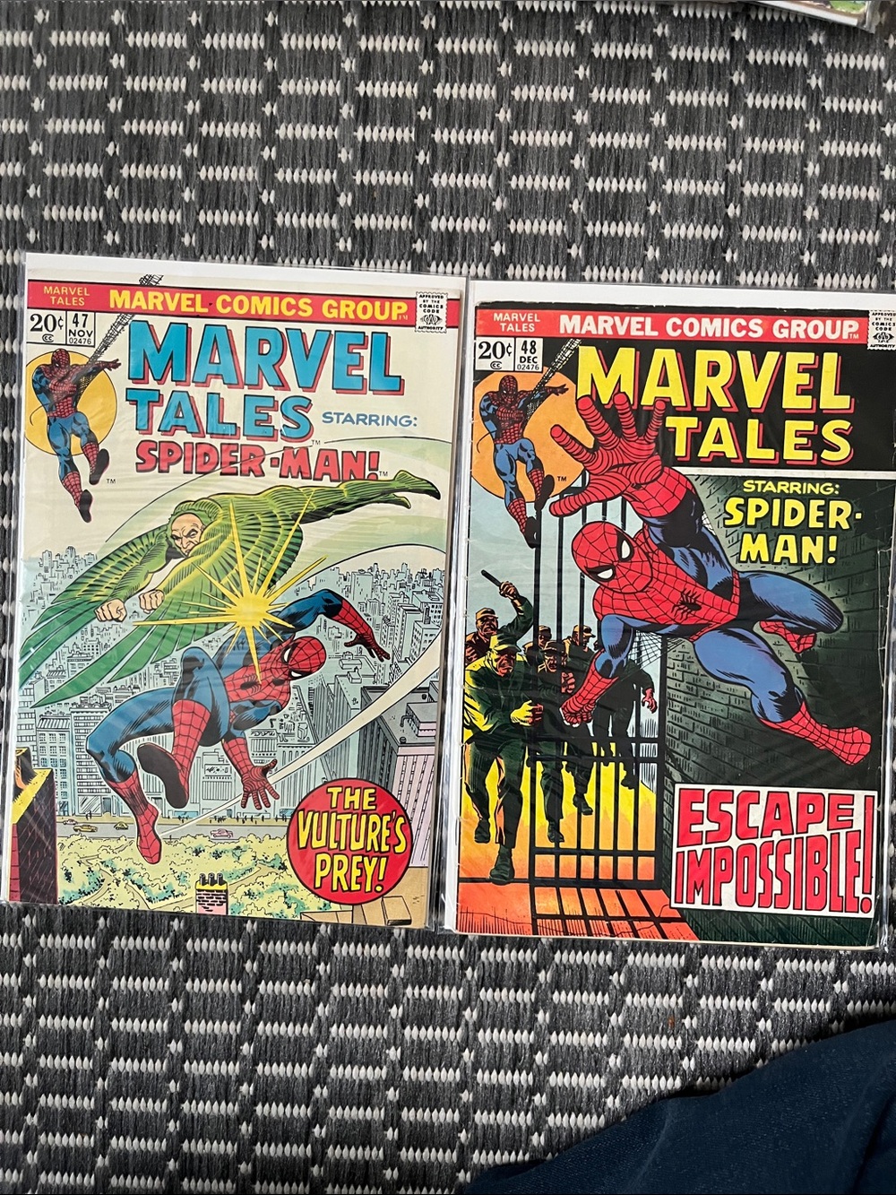 Marvel Tales Spider-Man Comic 1973 issues 47 and 48 bagged and boarded
